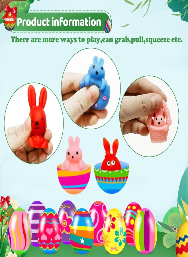 Holydeck 24 Pack Prefilled Easter Eggs with Squishy Toys Inside Bright Colorful Easter Eggs with Fidget Toys Great for Kids Girls Boys Easter Basket Stuffers Eggs Fillers Party Favors Gifts - Image 3
